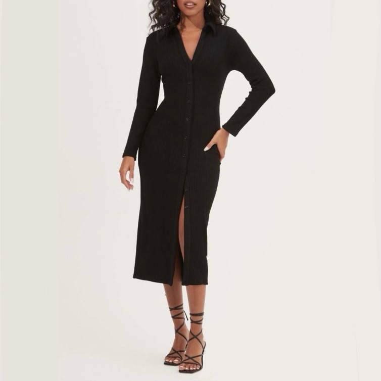 Aritzia Wilfred Cove Button-Down Midi Dress.